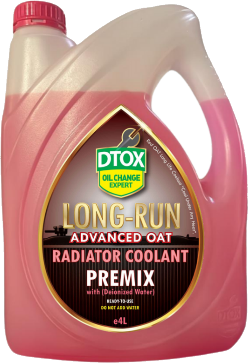 DTOX Long-Run advanced OAT radiator coolant premix, 4 litre